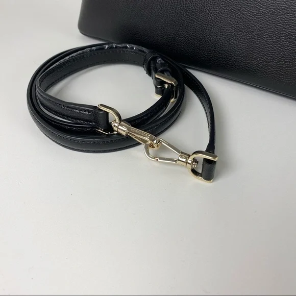 Kate Spade Handbag Patterson Drive Medium Dome Leather Satchel Bag in Black - Picture 2 of 11